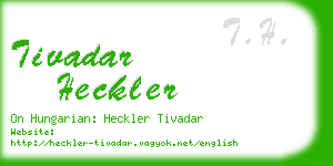 tivadar heckler business card